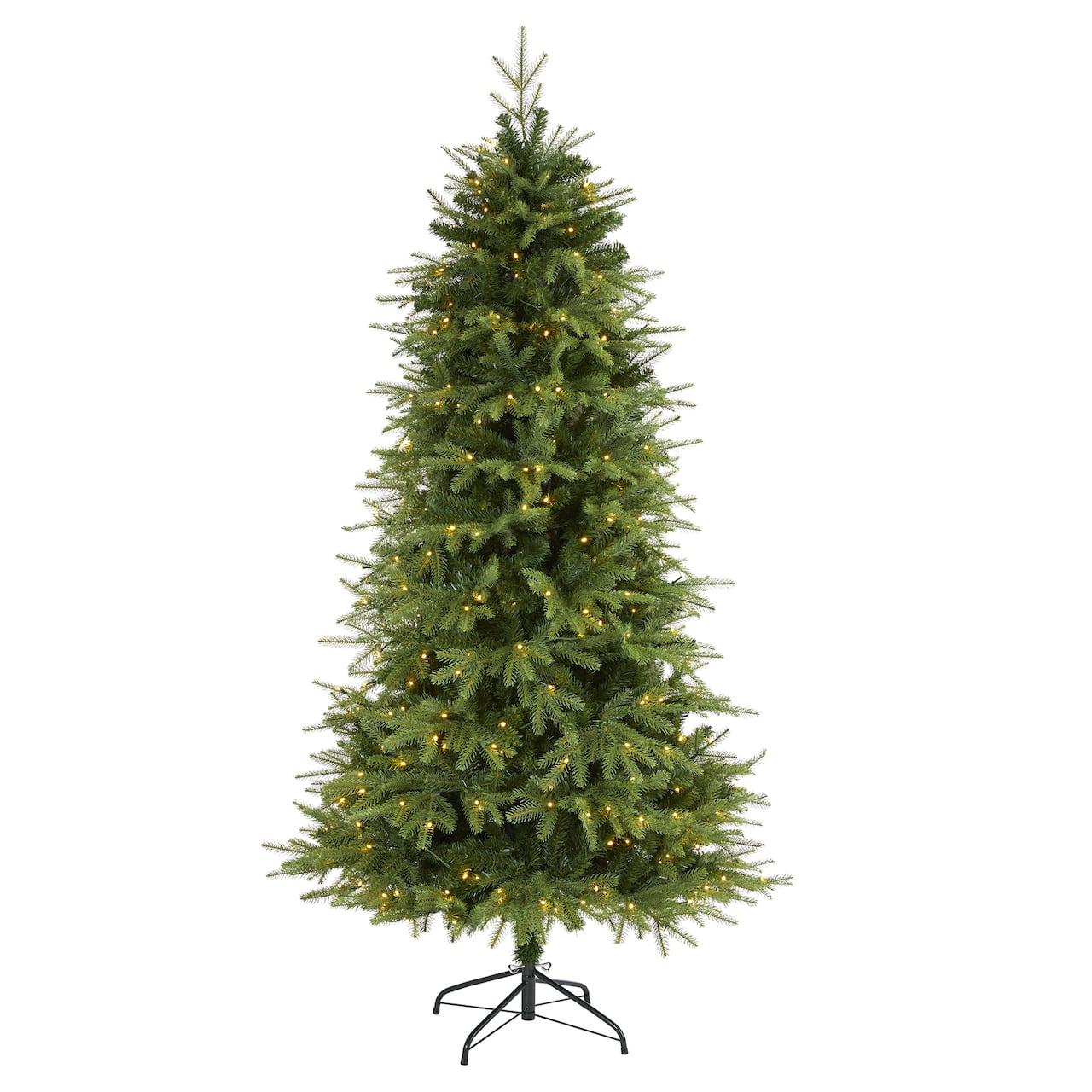 6ft. Pre-Lit Vancouver Fir Natural Look Artificial Christmas Tree, Clear LED Lights